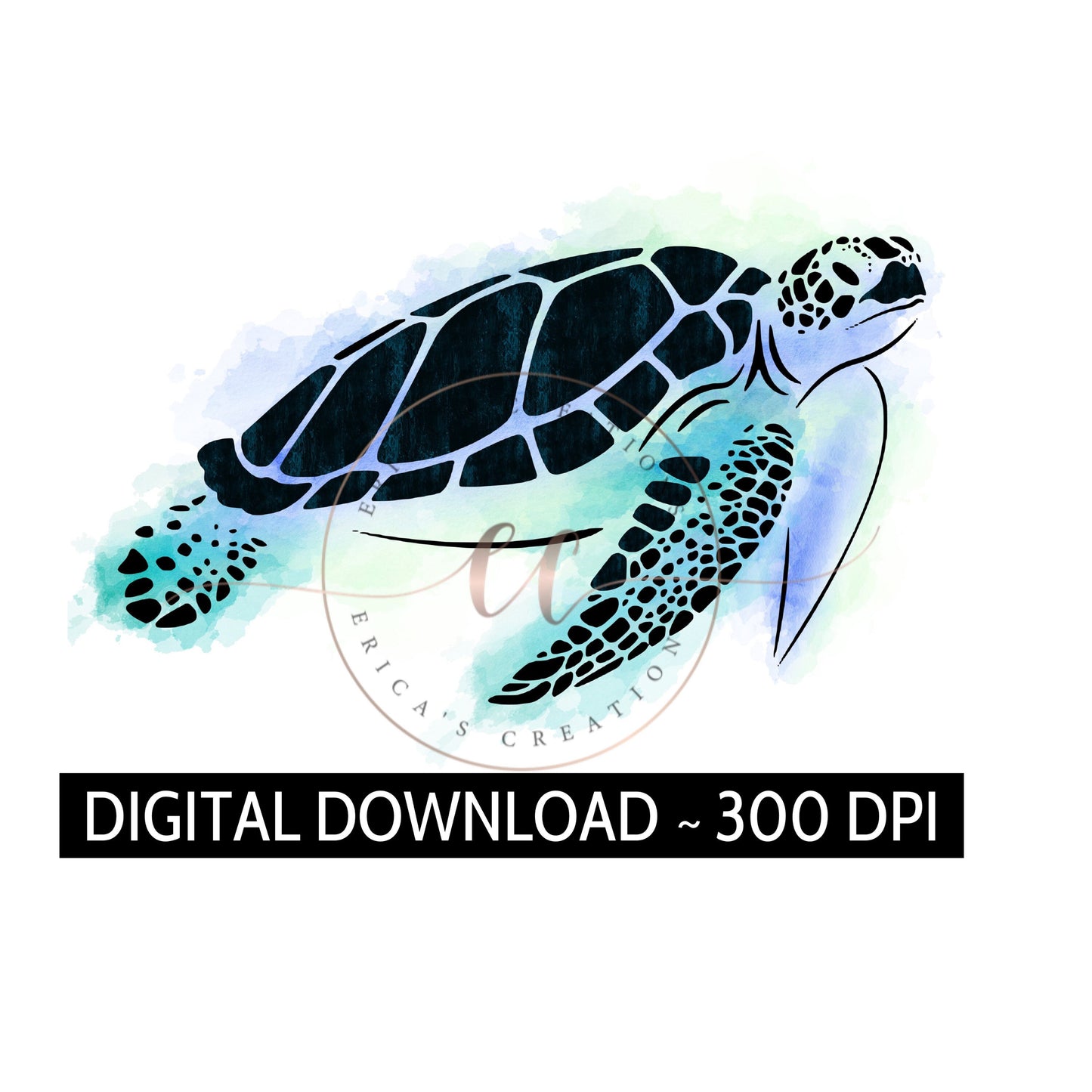 Sea Turtle Digital Download, PNG