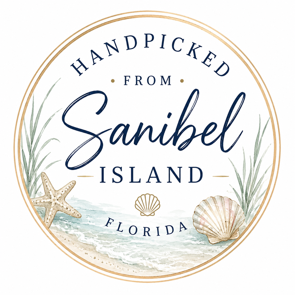 Handmade Sanibel Island Shell & Starfish Bracelet