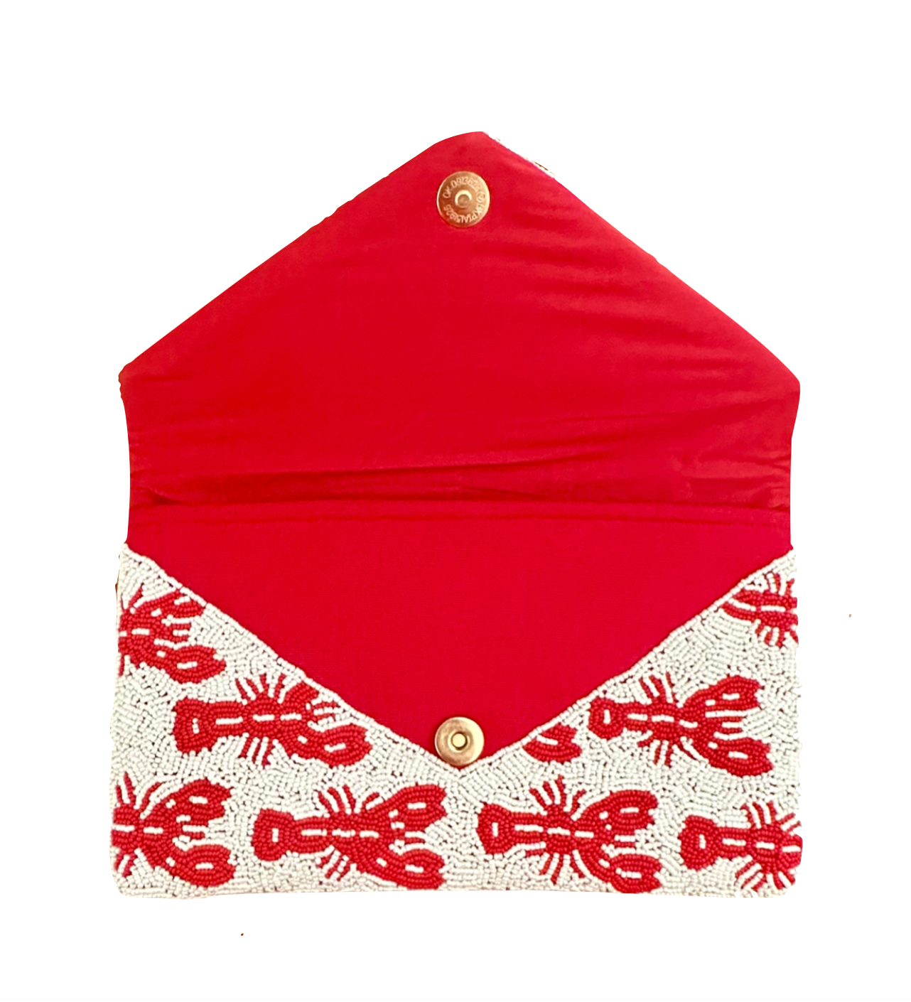 Lily Posh Hand-Beaded Lobster Clutch & Crossbody Bag
