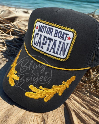 Motor Boat Captain Trucker Hat