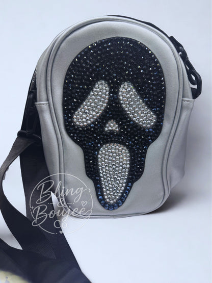 Ghost Face Bling Crossbody Handbag