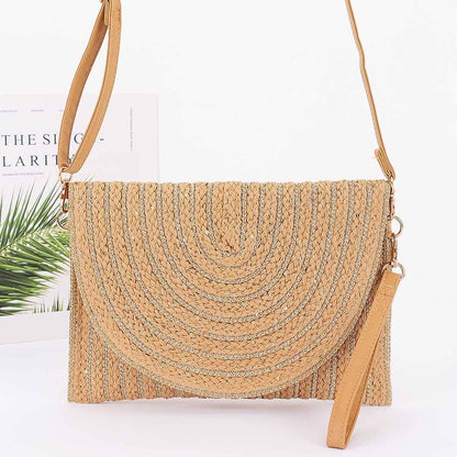 Metallic Braided Envelope Clutch