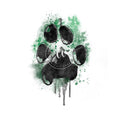Watercolor Paw Print, Digital Download, Green