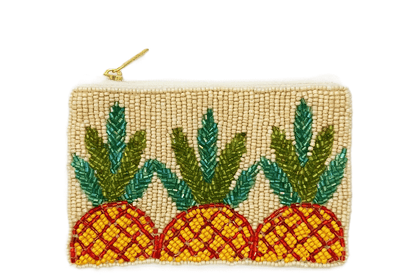 Pineapple Beaded Coin Purse