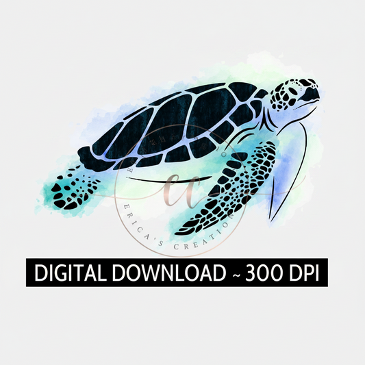 Sea Turtle Digital Download, PNG