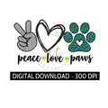 Peace Love Paws, Digital Download