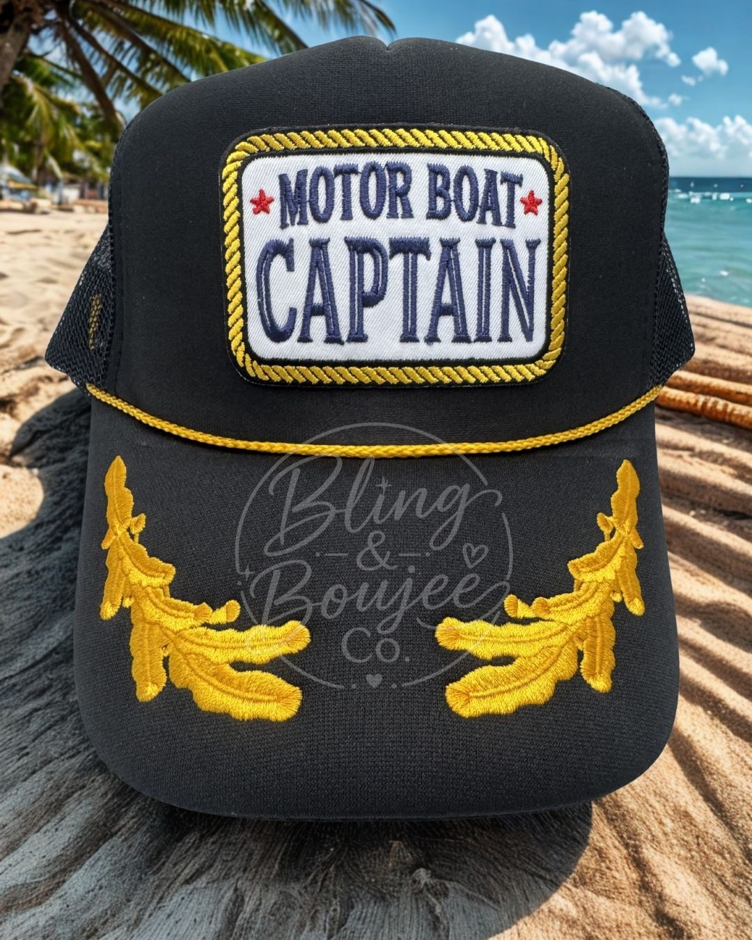 Motor Boat Captain Trucker Hat