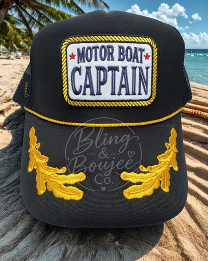 Motor Boat Captain Trucker Hat