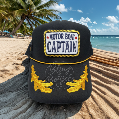 Motor Boat Captain Trucker Hat