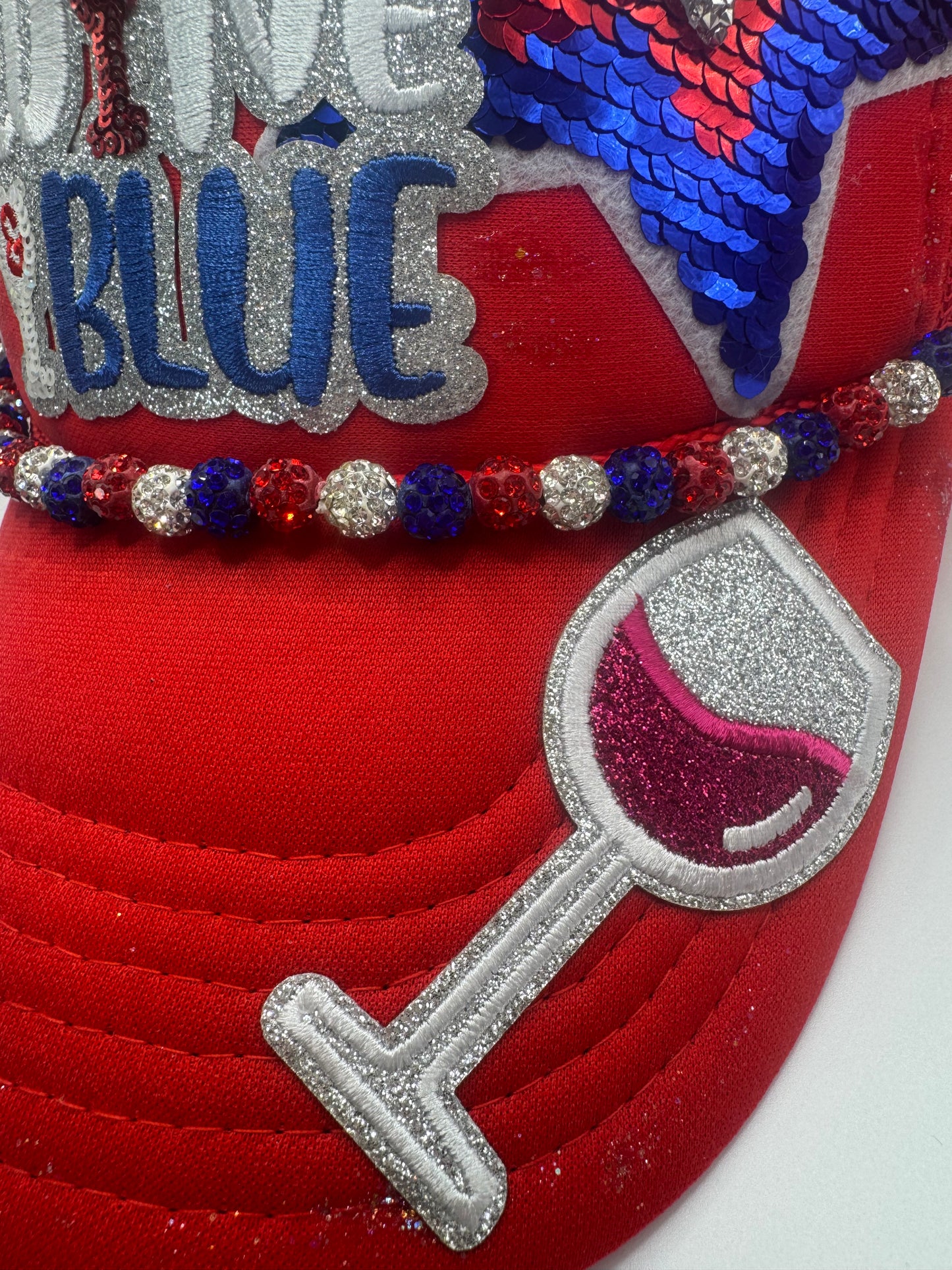 Red, Wine & Blue Trucker Hat 🍷🇺🇸