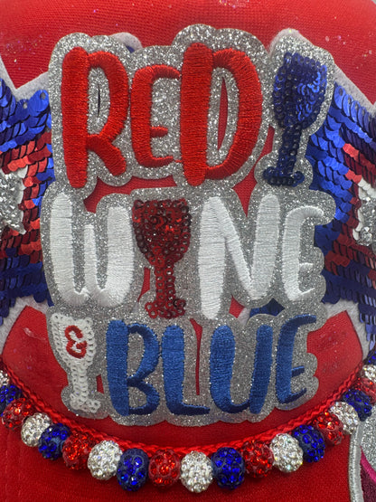 Red, Wine & Blue Trucker Hat 🍷🇺🇸