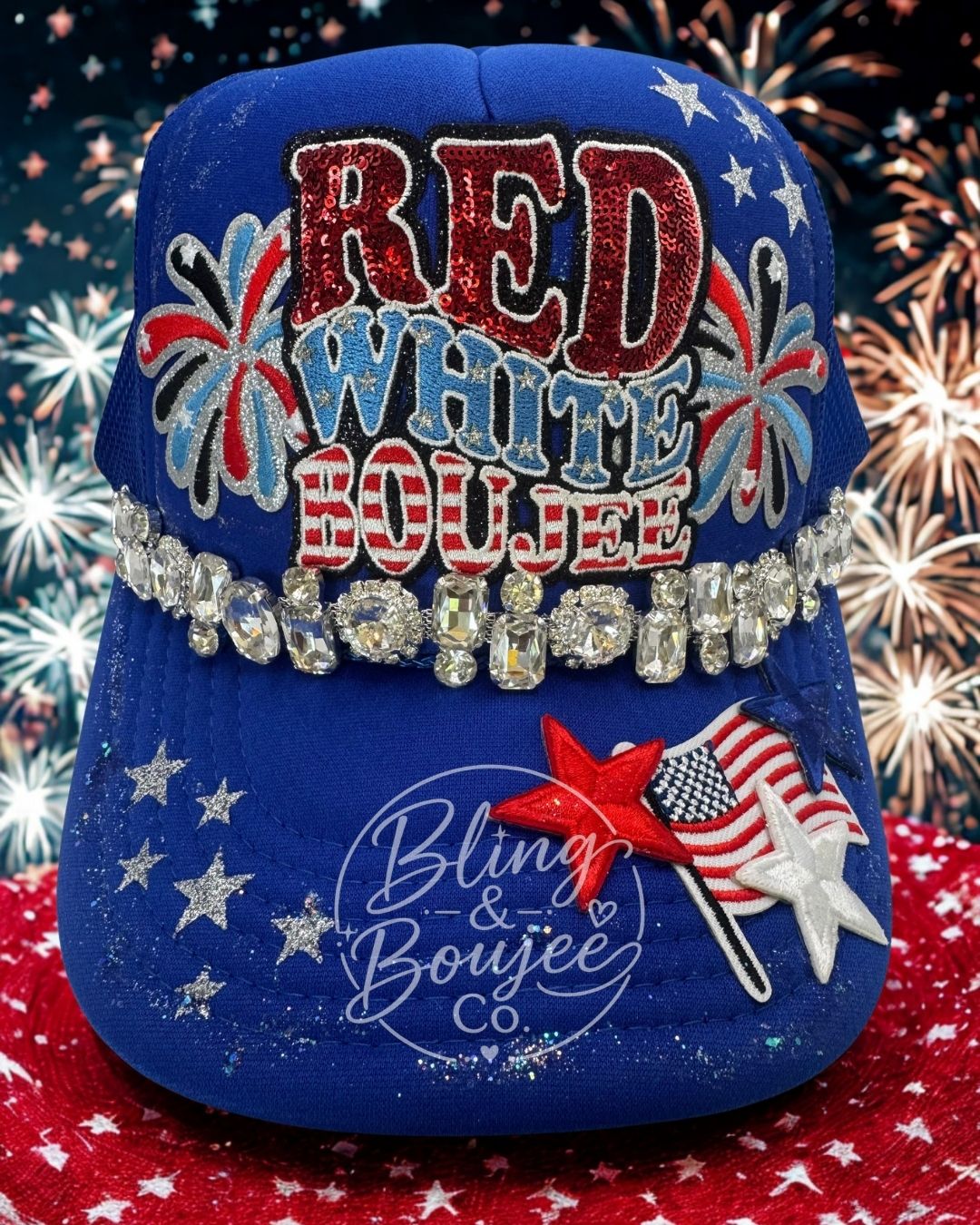 Red, White & Boujee Trucker Hat