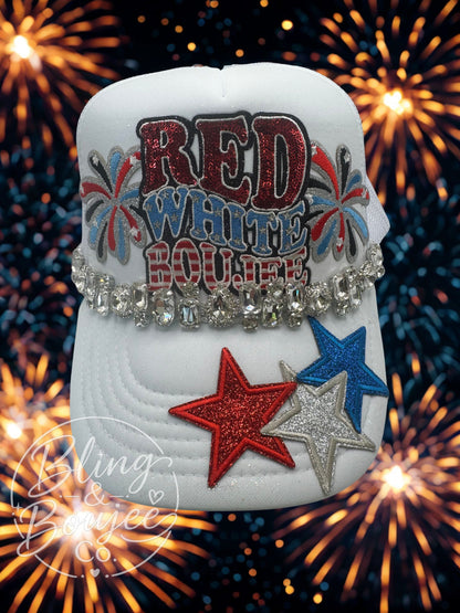 Red, White & Boujee Trucker Hat 🇺🇸✨
