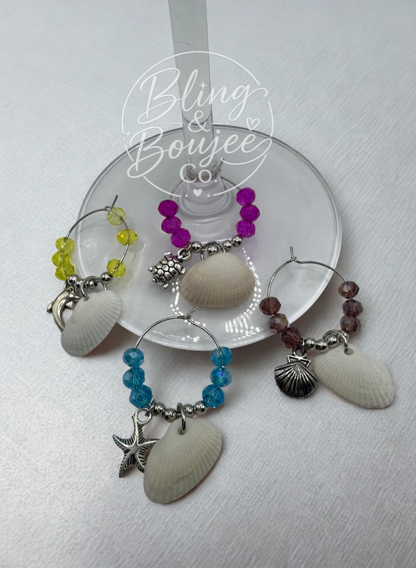Sanibel Shell Wine Charms | Ocean Friends