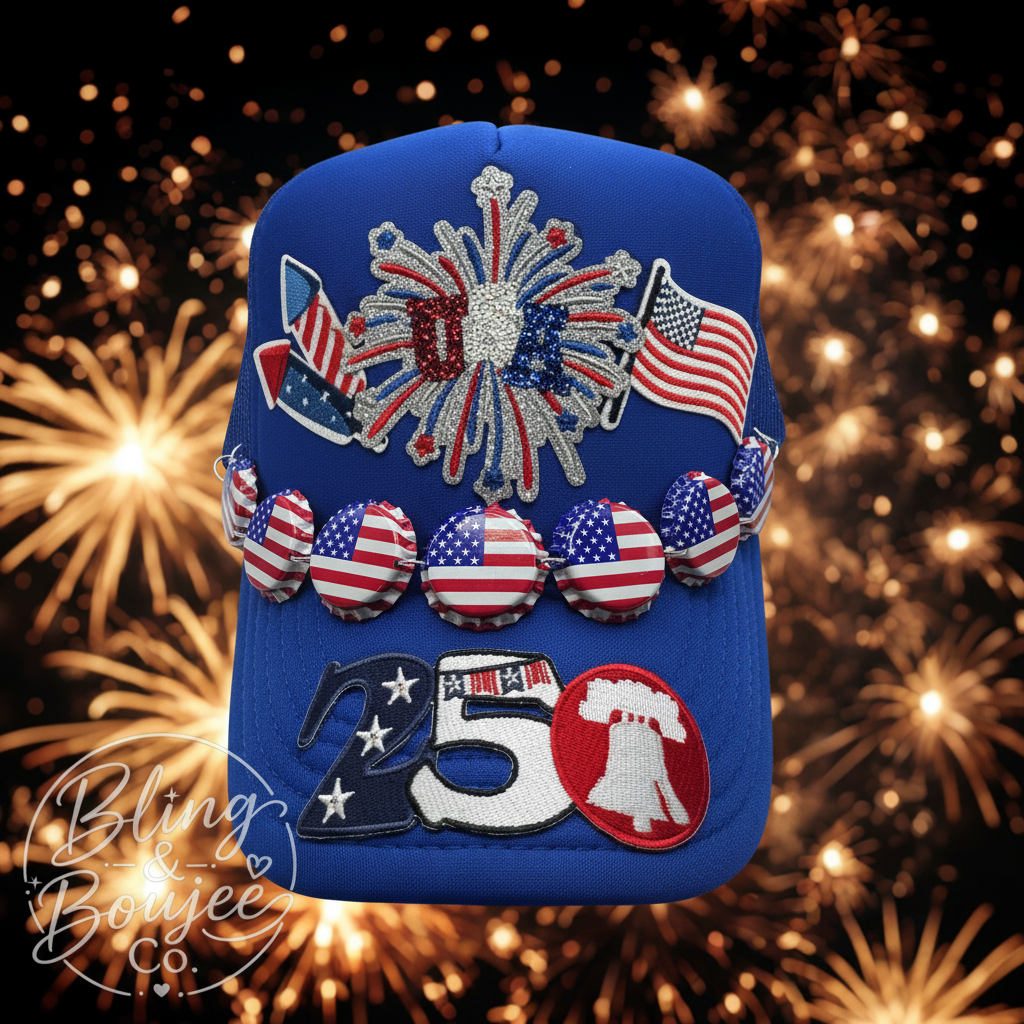USA 250 Patriotic Trucker Hat 🇺🇸✨