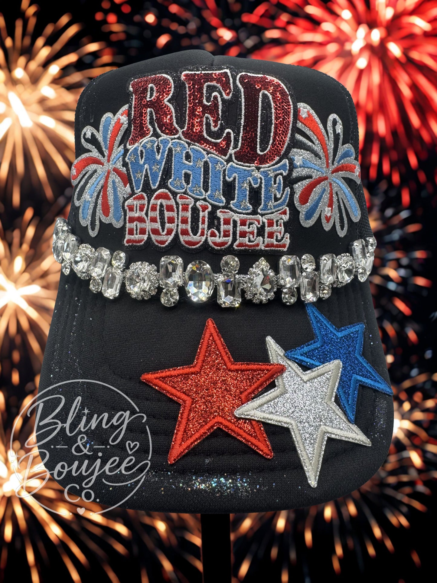 Red, White & Boujee Trucker Hat 🇺🇸✨