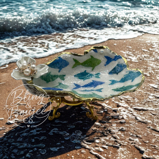 Oyster Shell Trinket Dish | Coastal Fish Design