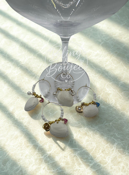 Sanibel Shell Wine Charms | Hearts