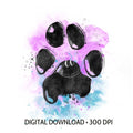 Watercolor Paw Print, Digital Download, PNG
