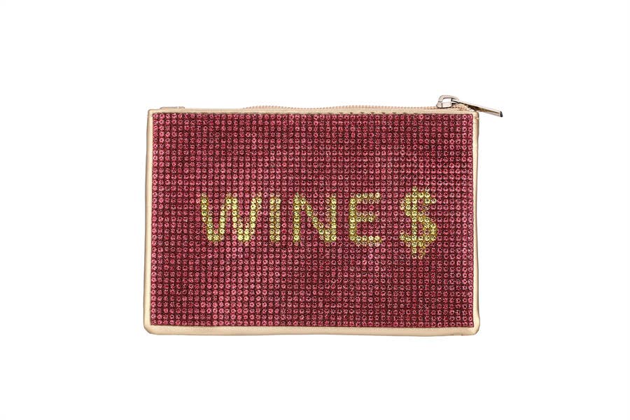 Wine Lover Beaded Coin Purse