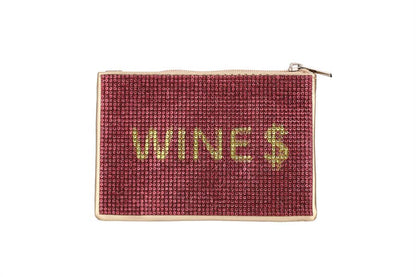 Wine Lover Beaded Coin Purse