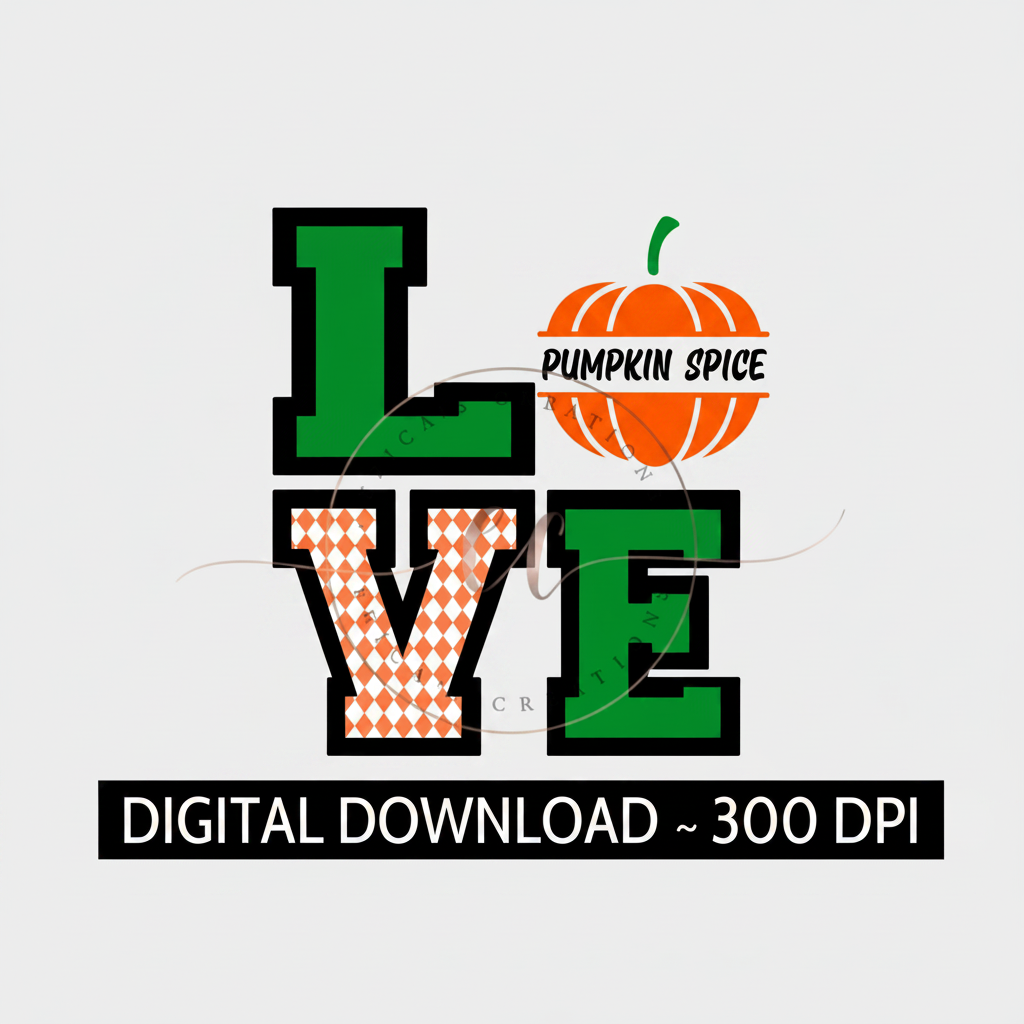 Love Pumpkin Spice, Digital Download, PNG