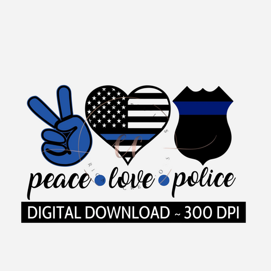 Peace Love Police, Digital Download, Thin Blue Line