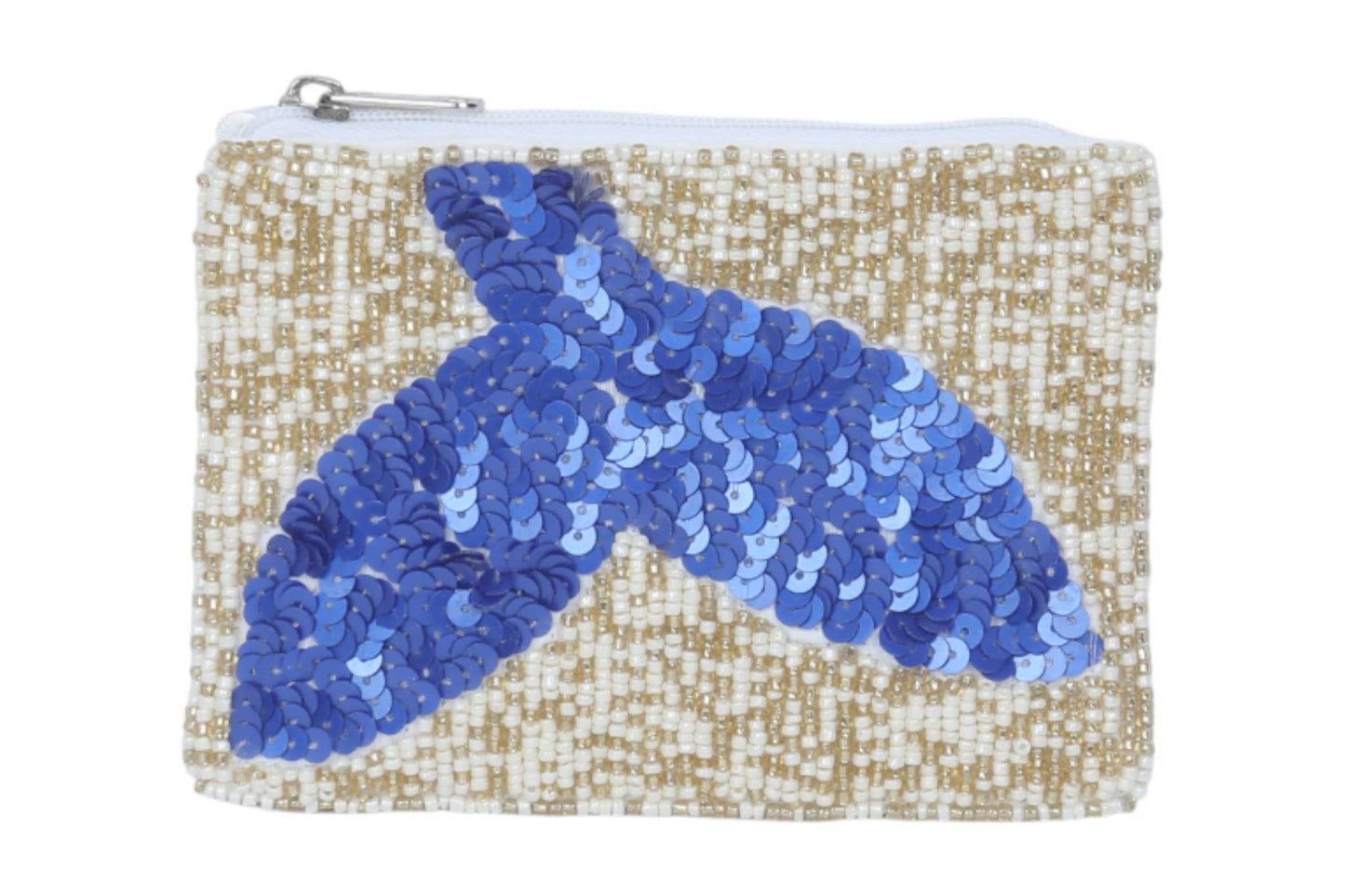Blue Mermaid Tail Beaded Coin Purse