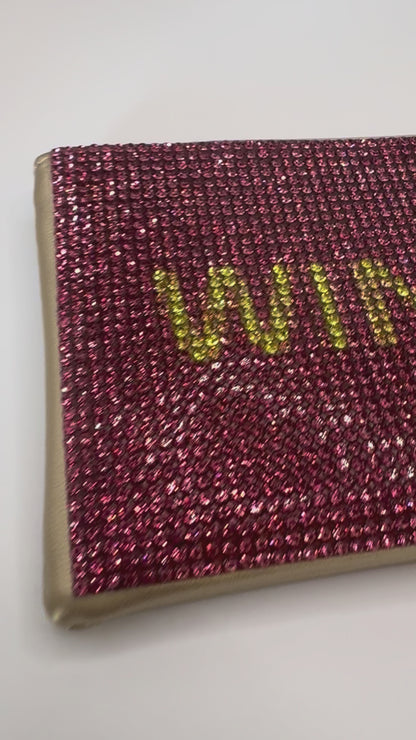 Wine Lover Beaded Coin Purse